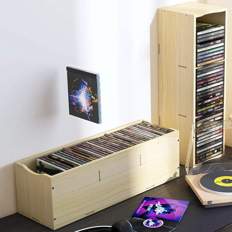 Album Display Stand Tape Disc Storage Box PS Game  Organizer Shelf Honey Can Do Brand