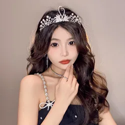 Head Bands Crown European and American Fashion Swan Crystal Tiaras Bridal Crown Wedding Ornament Birthday Party Headdress