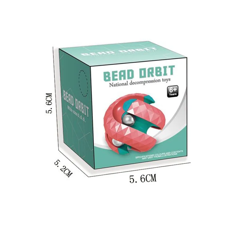 다이아몬드 패턴 피젯 장난감, 6-in-1 자이로 롤러코스터 (회전하는 탑 & 구슬 포함), 성인 및 어린이용 스트레스 해소 매직 큐브