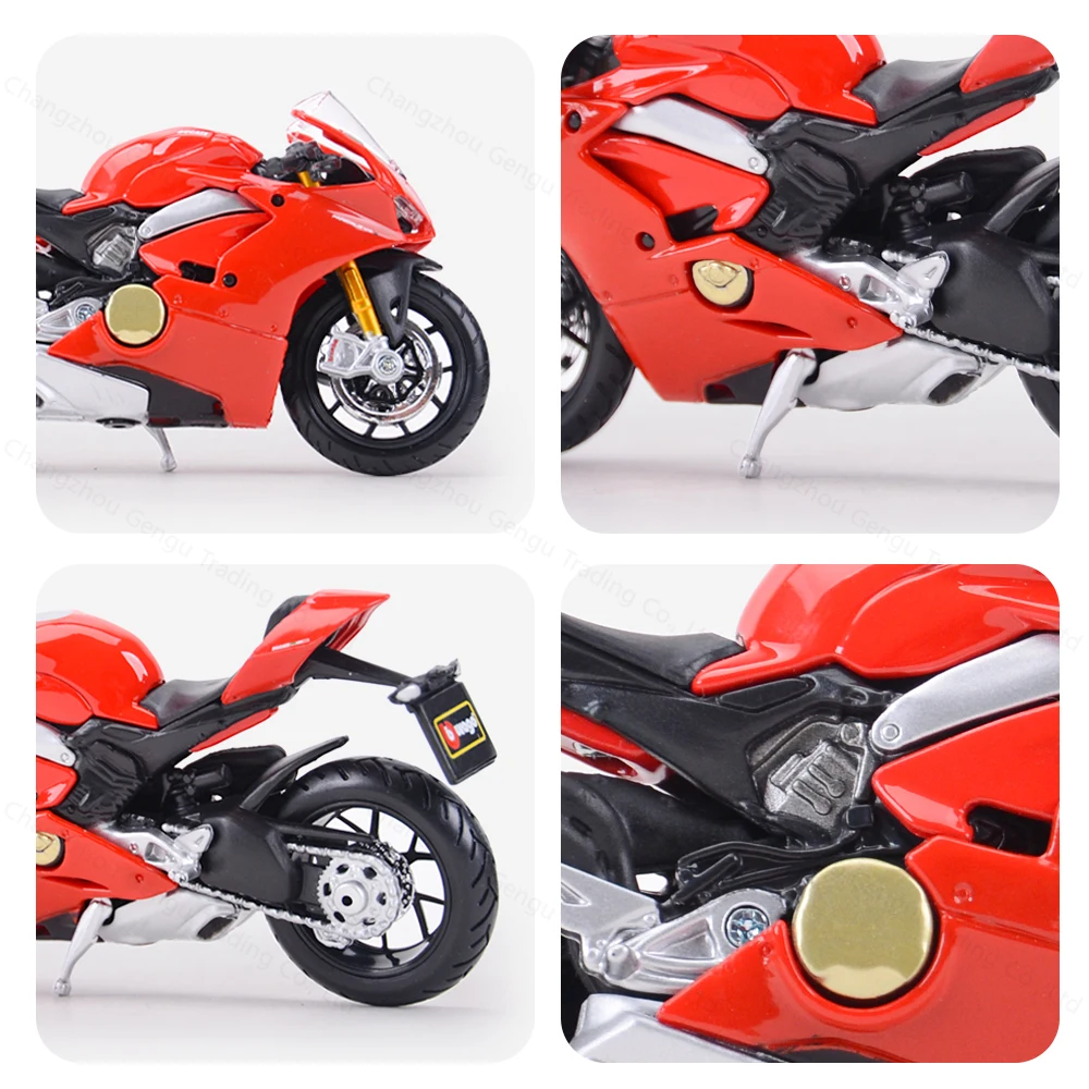 Bbugo 1:18 Ducati-Panigale V4 정적 다이 캐스팅 차량 Collectible Motorcycle Model Toys