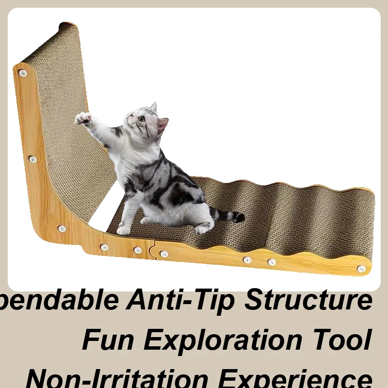 

L Shaped Cat Scratcher Multifunctional Kitten Puzzle Toy Multifunctional Indoor Kitten Teaser Toy For Home Pet Scratching Board