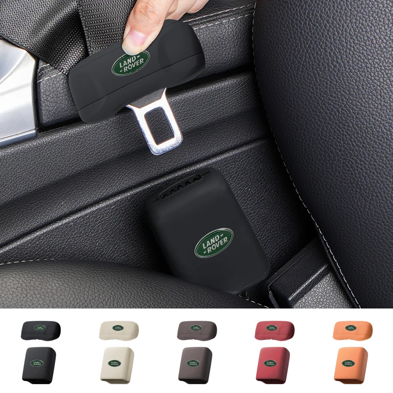 Protetor de Fivela de Cinto de Segurança de Silicone para Carro, Acessórios para Land Rover Freelander 2 L2 LF Discovery 3 4 L319 L462 Range