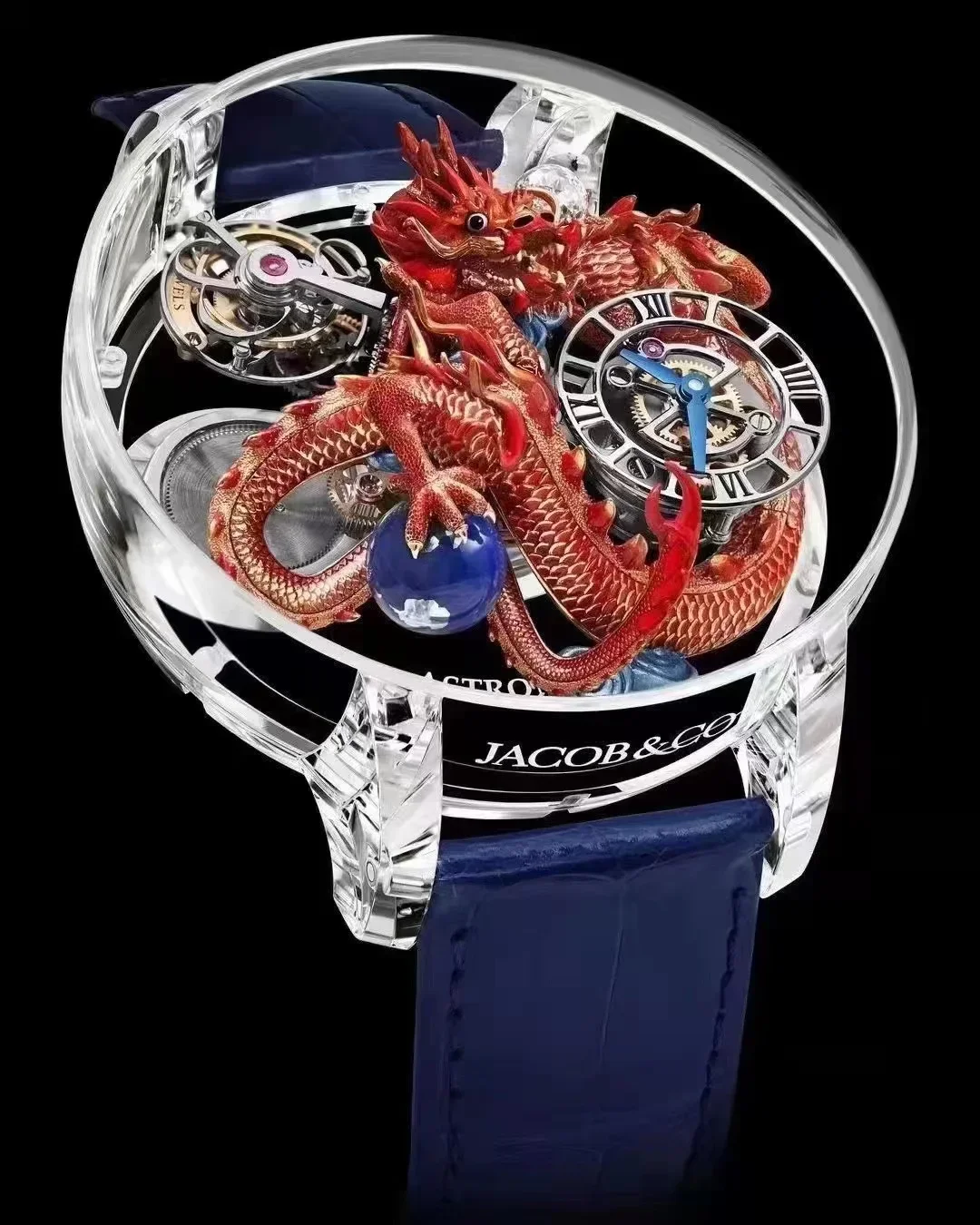 

High-end Celestial Flywheel Asian Dragon Mechanical Wristwatch Limited Edition Fashion Top Watch