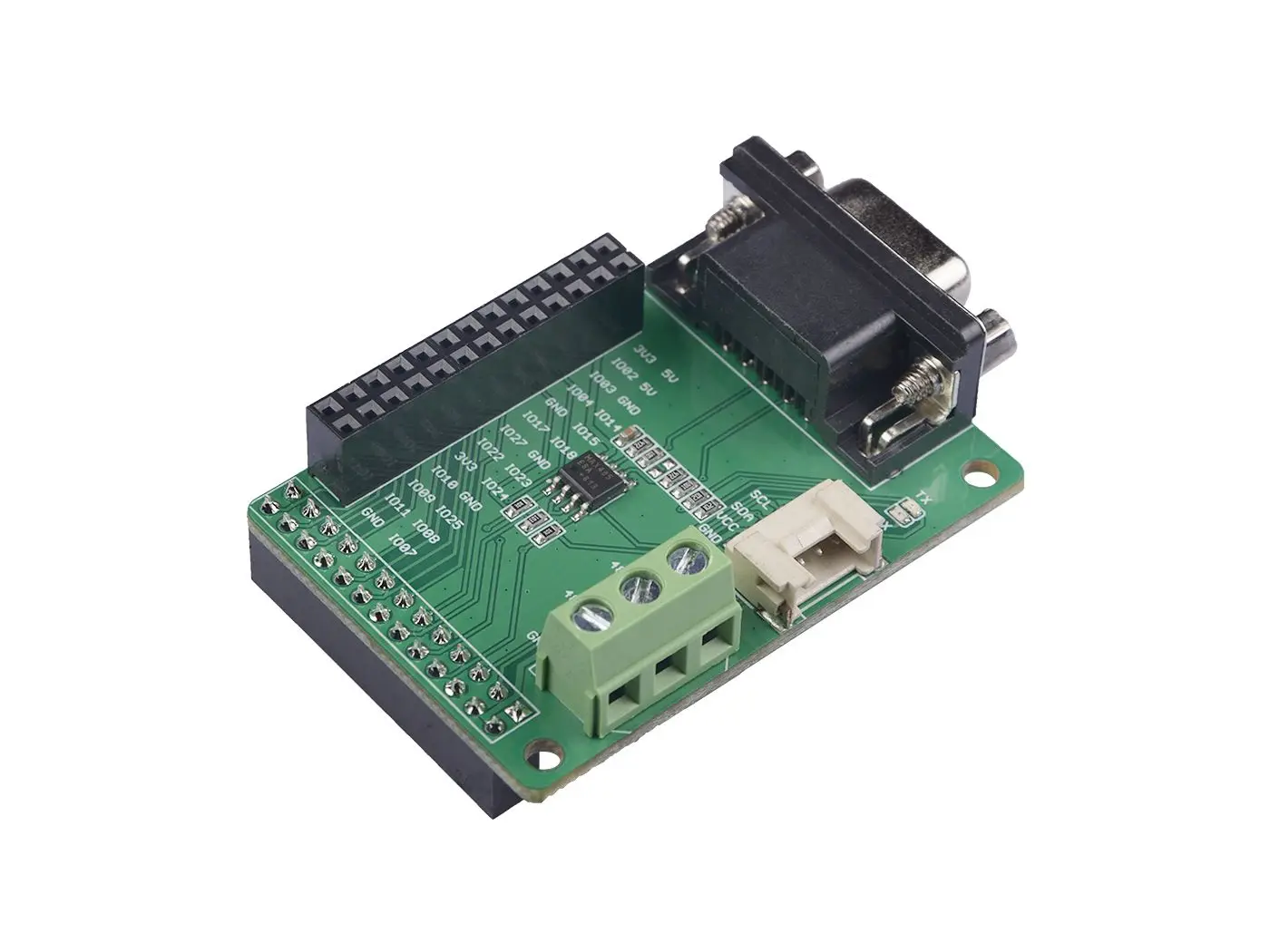 RS-485 Shield add-on Board for Raspberry Pi, RS485 Expansion board 10 Mbit/s, DB9 interface