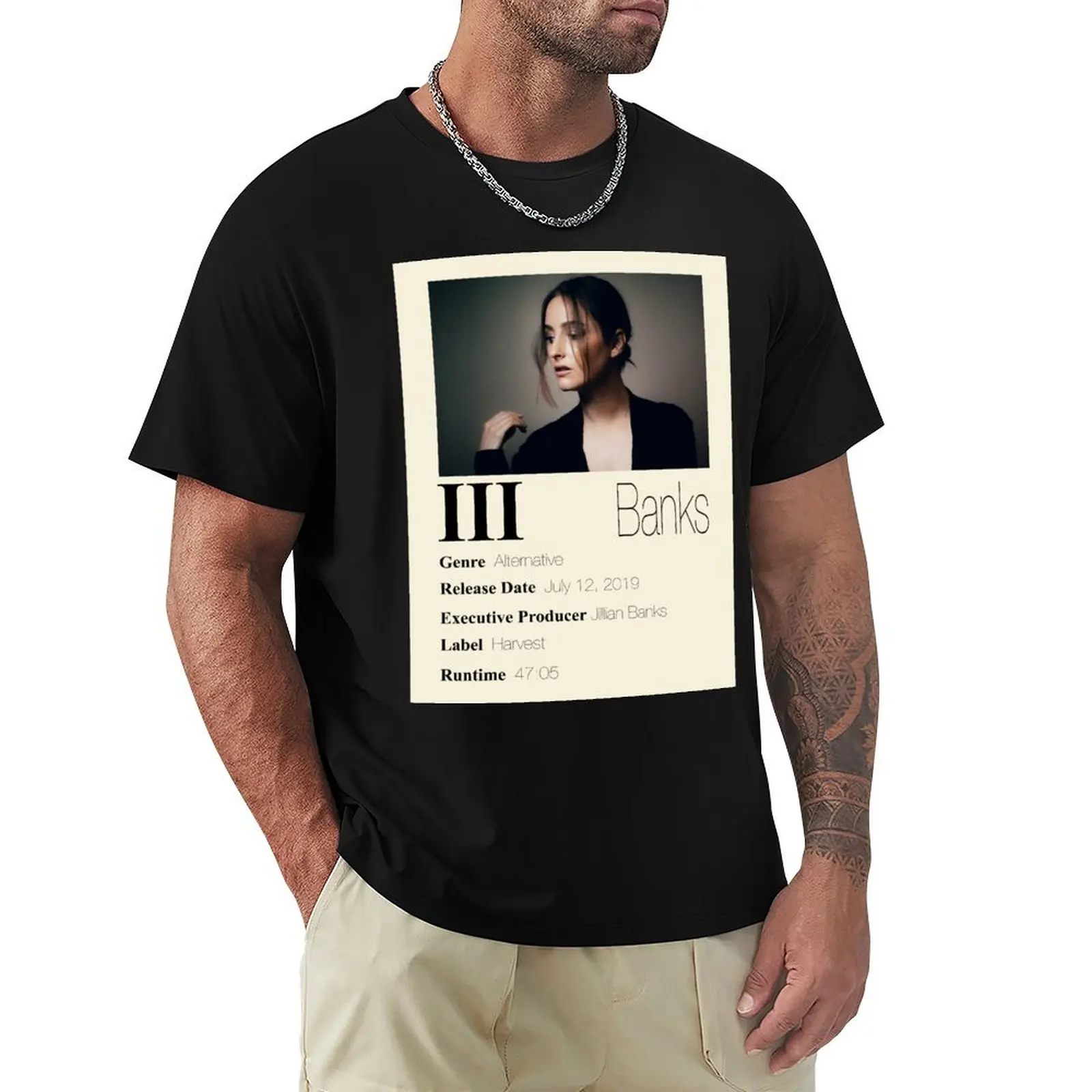 Banks III Poster T-Shirt Summer Fashion Casual Tee Shirt
