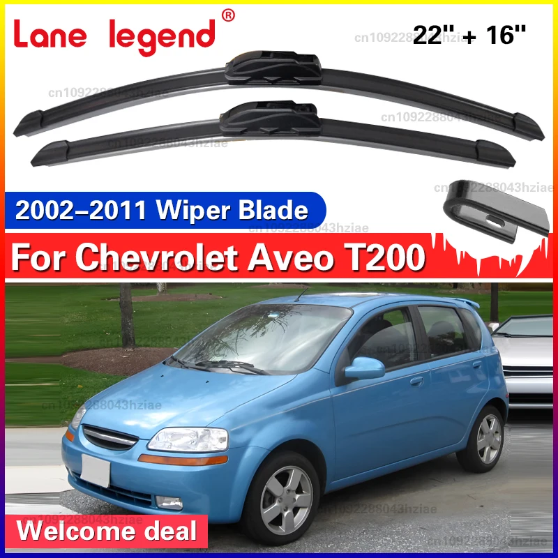Para Chevrolet Aveo Kalos Lova Nexia T200 MK1 2002 ~ 2011 accesorio de coche limpiaparabrisas delantero cuchillas cortador de cepillos brazo de gancho U J