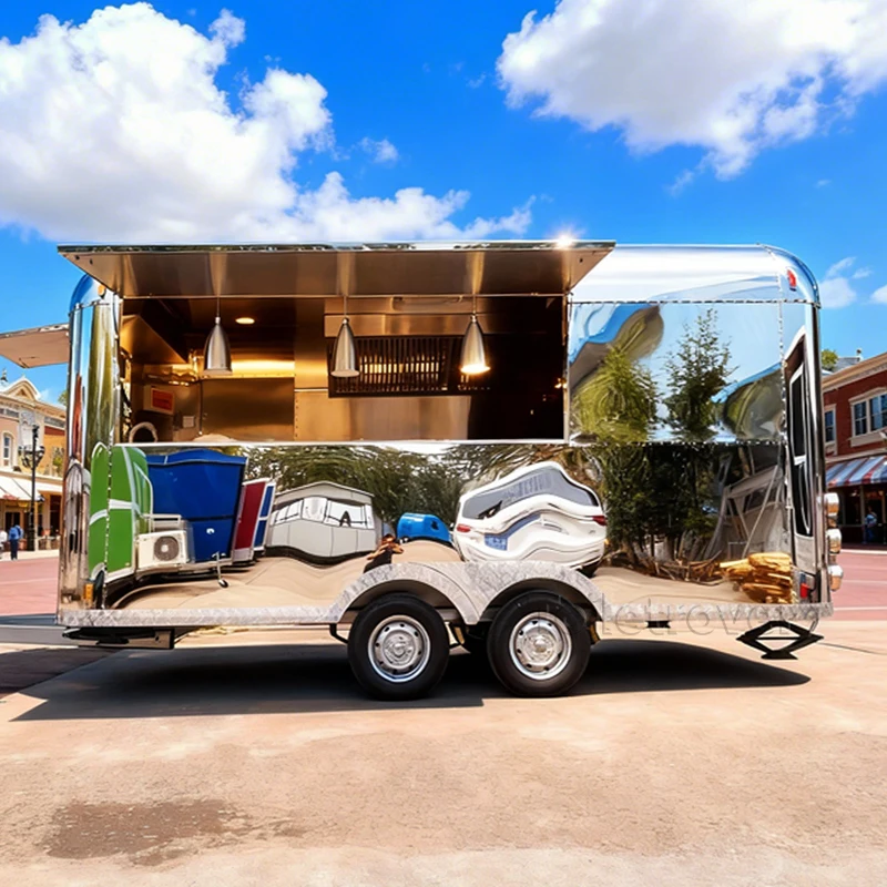 

Самый популярный в США фургон для пиццы класса люкс, изготовленный на заказ, мобильный фудтрак, прицеп для фастфуда с полным кухонным оборудованием