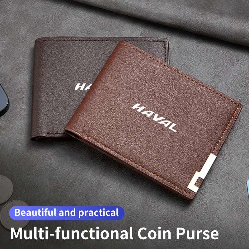Короткий Мужской кошелек кожаная сумка с логотипом автомобиля многофункциональный кошелек для Great Wall Haval F7 H6 H2 H3 H5 H7 H8 H9 M4 F7X F7H