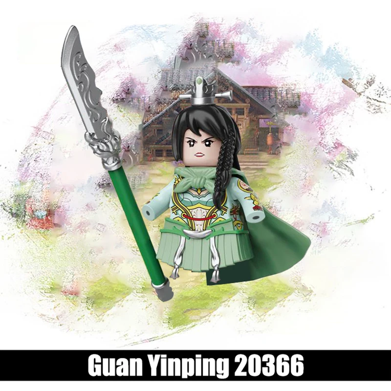 New Chinese History The Three Kingdoms Figure  Soldiers Subordinates Of Guan Yu Moon Blade  Blocks Kids Toys Gift Boy Girls 2024