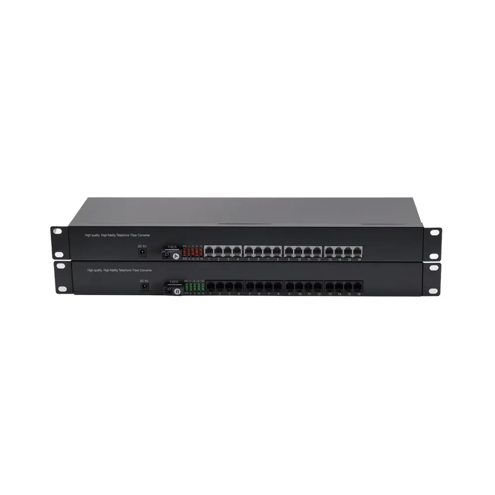 

16-Channel Fiber Optical Telephone Converter PCM Multiplexer Audio Video Converter For Network For 20km Distance