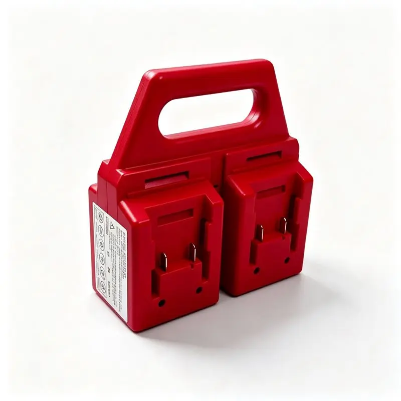 B04B-Portable Battery Holder 4 Slot Design For Hans 18V Battery Carrying Case Tool Storage Organizer Rack