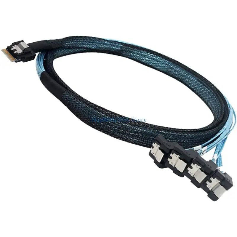  SAS4.0 To 7P Adapter 4 Port 7P Female 90 Degree Connectors Easy Installation For Server Environment