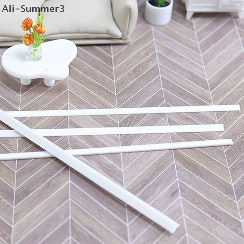 2PCS 1:12 Dollhouse Miniature Skirting Line Mini Waistline Bathroom Living Room Decor Toy Doll House Accessories