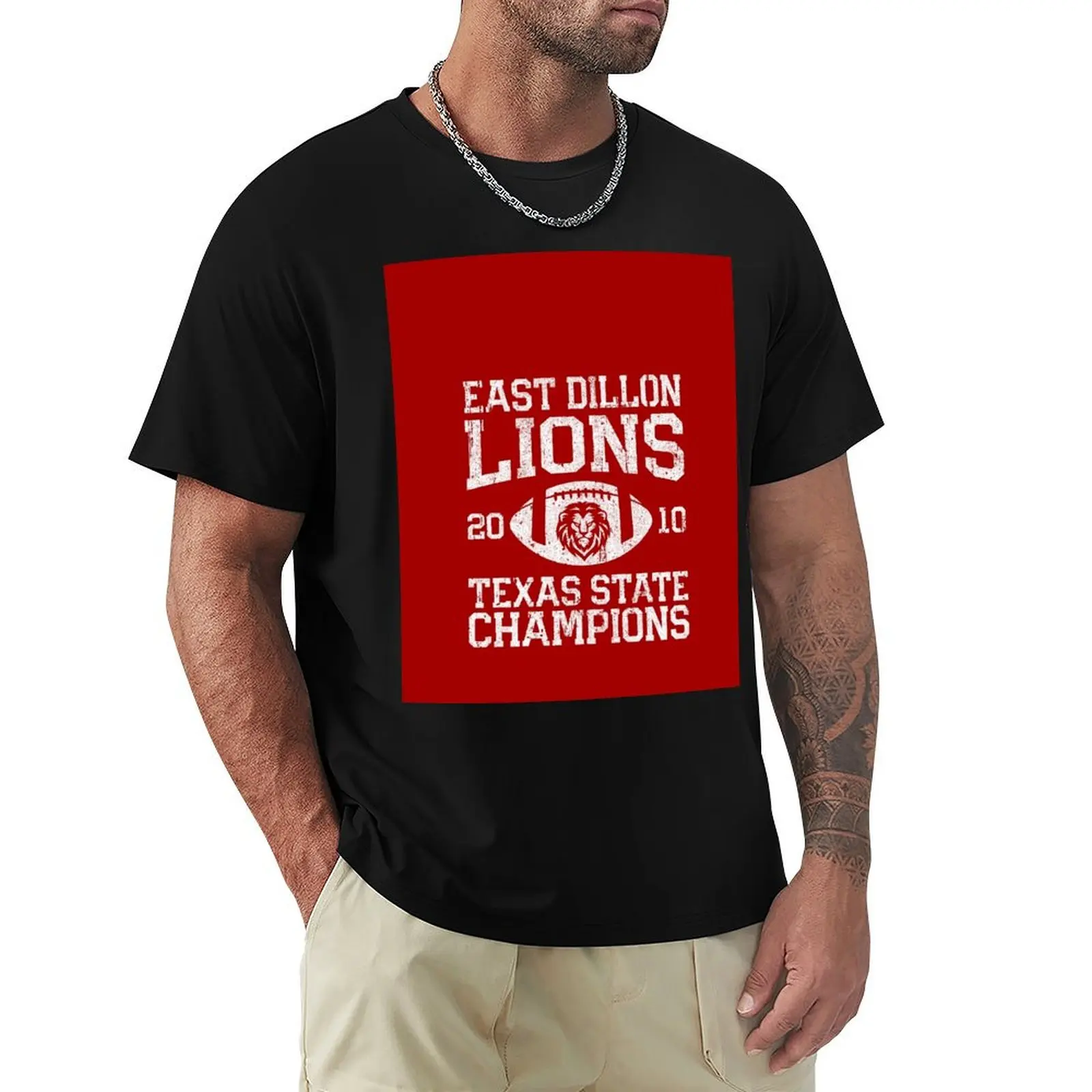 Camiseta dos East Dillon Lions Texas State Football Champions, camiseta ultra macia e respirável