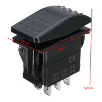 7Pin DPDT ON-OFF-ON 2 LED ARB Marine  12/24V Rocker Switch Waterproof And  Rocker Switch For Most Cars, Boats, Motorcyc