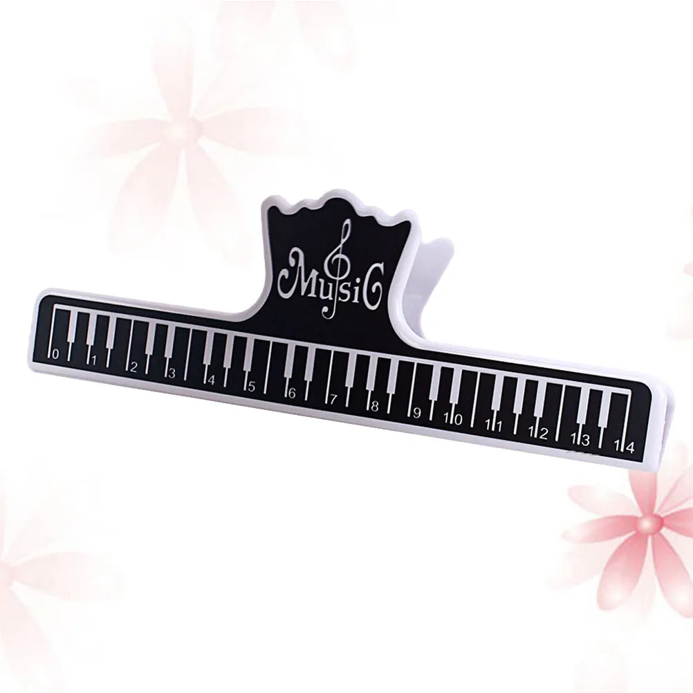 

2Pcs Piano Note Clip Plastic Music Book Clamp Keyboard Pattern Smooth Groove Design Secure Music Score Page Holder for Piano