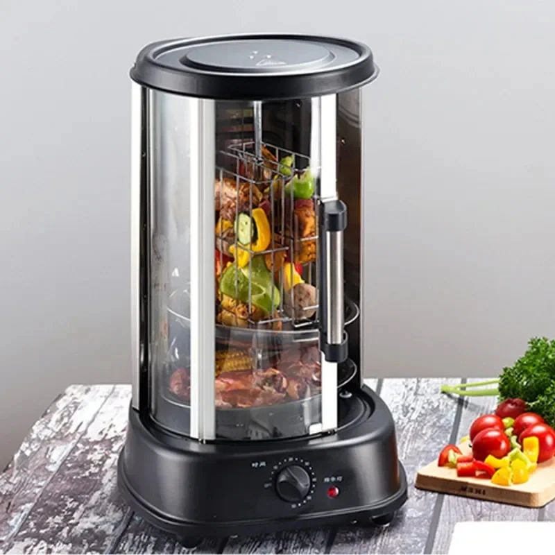 360° Automatic Revolving Vertical Grill Smokeless Barbecue BBQ Kebab Rotary Machine Rotisserie Roast Domestic Mutton Skewer Oven