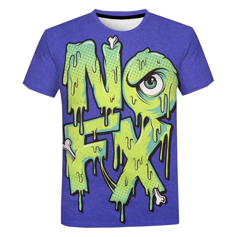 Punk Band Nofx 3D Print T-Shirts Men Women Fashion Casual O-Neck Short Sleeve T Shirt Oversized Harajuku Tees Tops Kid Clothing