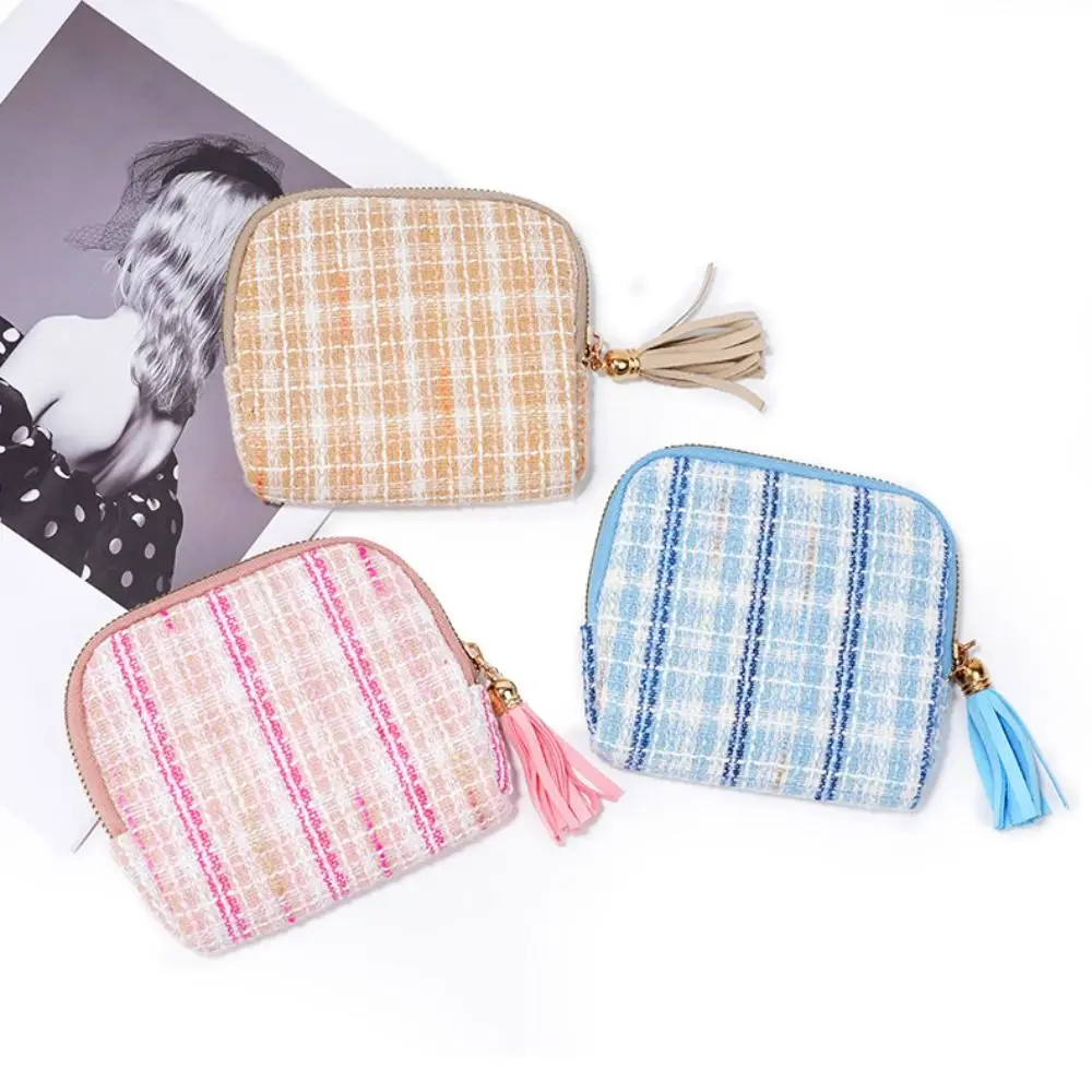Multi-Layered Jewelry Storage Bag Anti-Scratch INS Zipper Jewelry Bag with Tassel Pendant Anti-friction Women's Wallet