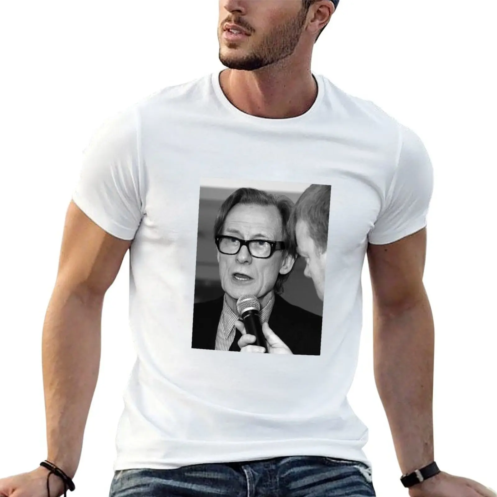 Bill Nighy soutient CPFC et CPSCC, patrimoine de la fondation caritative pour enfants. T-shirt pour homme, lot de t-shirts pour homme, t-shirt blanc
