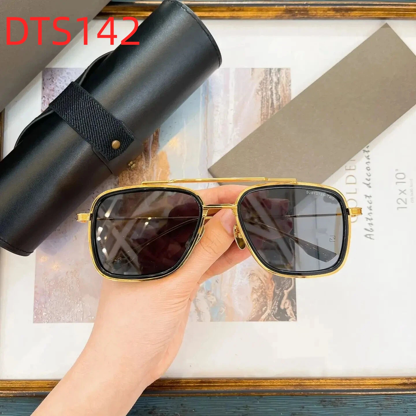 

Original Factory DT SUBSYSTEM-TWO DTS142 With Brand Box Fashion Premium Alloy Frame UV400 Retro Business Men Women Sunglasses