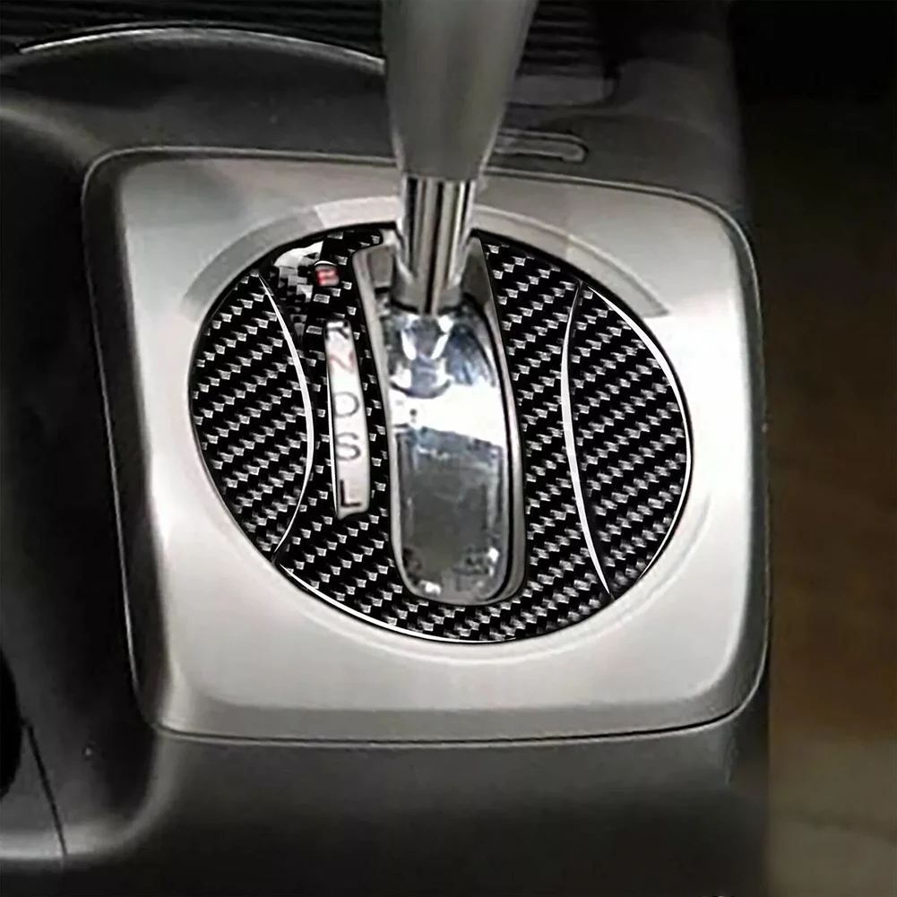 Automatic Gear Shift Cover Carbon Fiber Trim Car Decoration Fashionable Design Left Hand Drive Scratch-resistant
