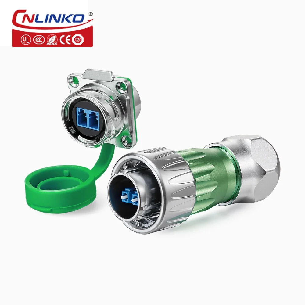 

CNLINKO M24 Waterproof Optic Fiber Connector male plug female socket Fiber Optic St Connector