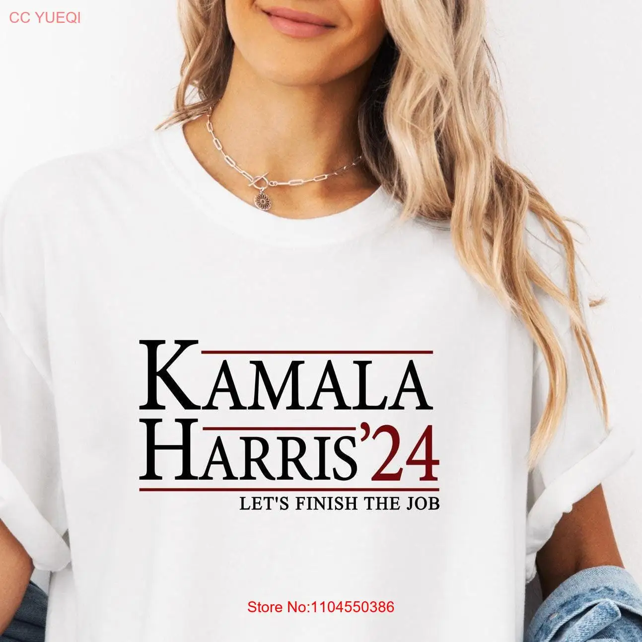 Kamala Harris'24 Let's Finish The Job T Shirt President Election 2024 Harris Madam long or short sleeves