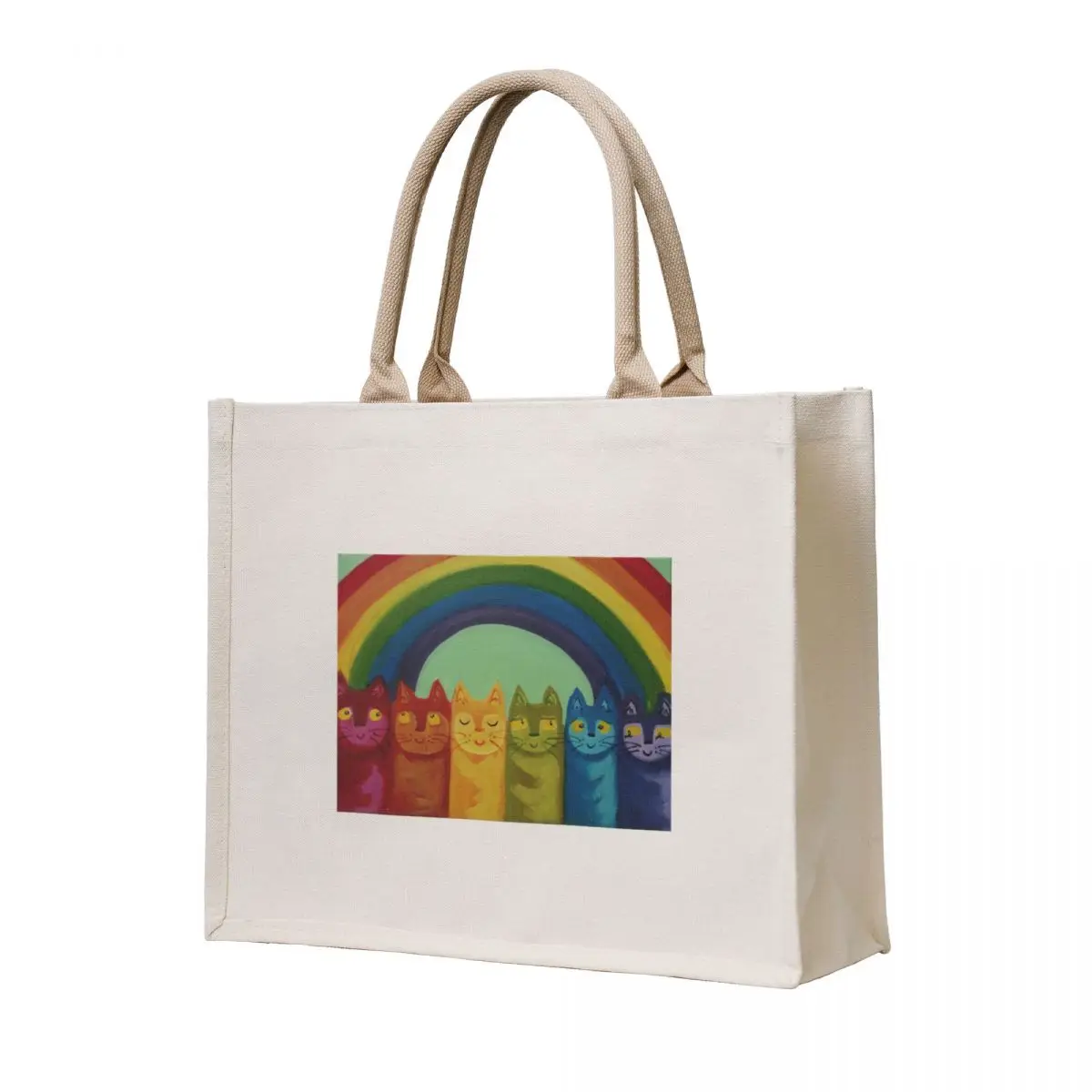 

Pride Cat Tote Bag Custom bag foldable reusable bag Canvas for women personalized tote