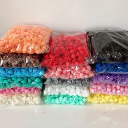 200/100/50 Artificial Rose Heads Foam 3.5cm Artificial Flowers for Rose Bear Valentine Gift Wedding Party Flower Decorations