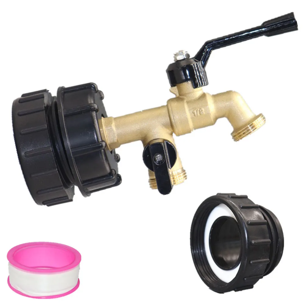 

Easy Installation Double Tap Hose Adapter Double Handle Design Double Tap Dual Outlet Hose Adapter Ibc Tote Fittings