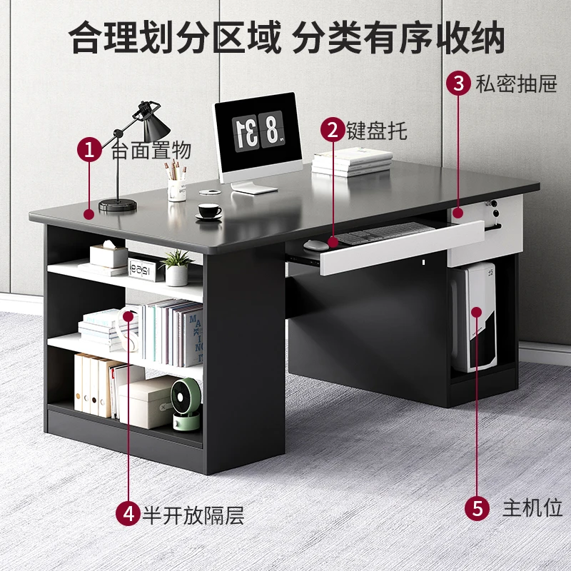 مكتب كمبيوتر سطح المكتب مكتب منزلي غرفة نوم طلاب المدارس الثانوية دراسة مكتب وكرسي مجموعة أدراج مكتب #2