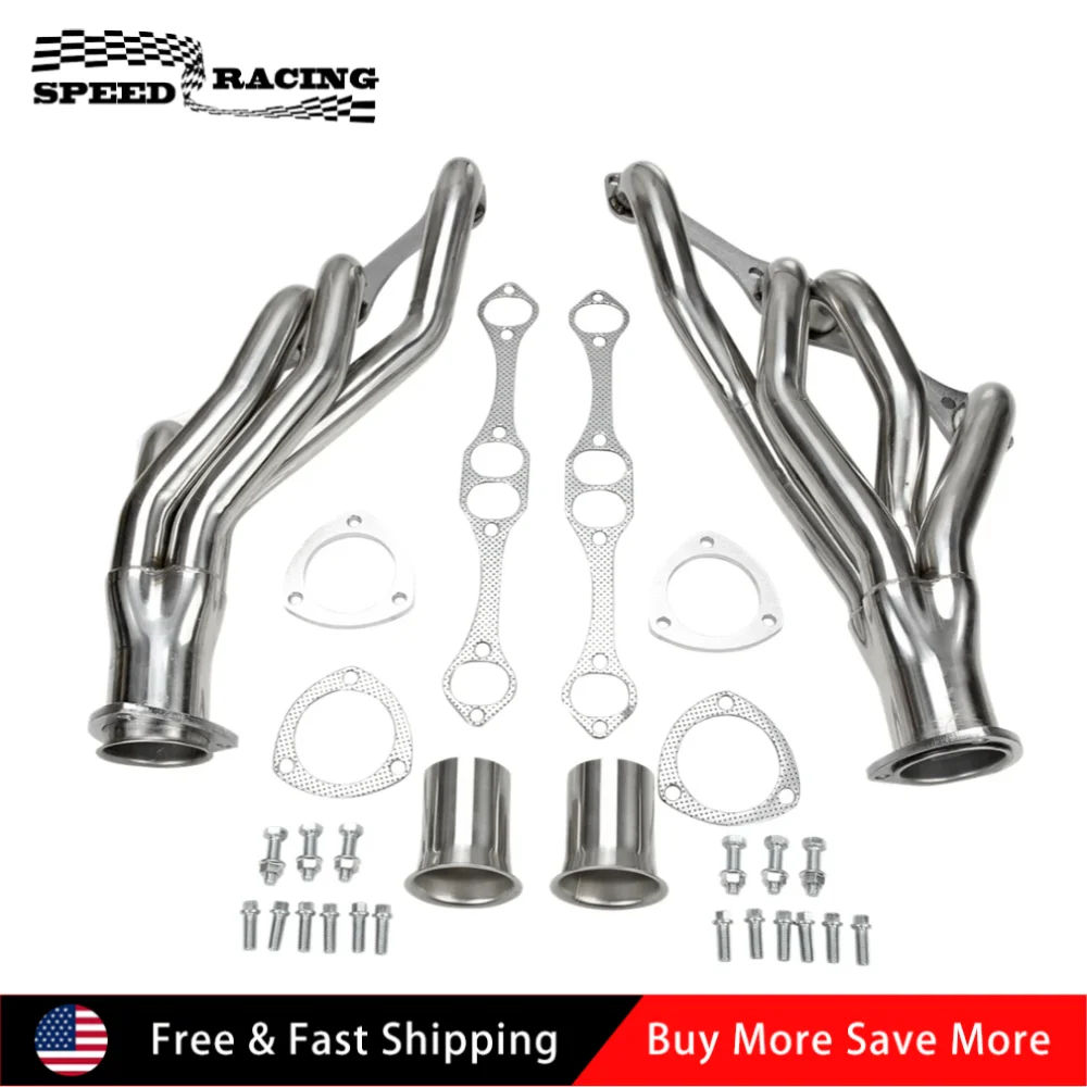 

Для 1967-1987 годов Chevrolet Pontiac Buick Chevy 265-400 V8 двигатель небольшой блок SBC нержавеющая сталь короткий коллектор коллектор