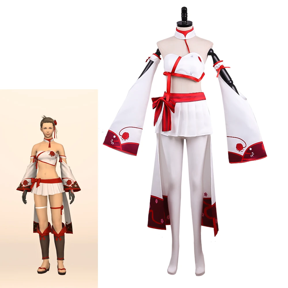 

Game Final Fantasy Shisui Joi of Casting Cosplay Costume Woman's Top Skirts Halloween Carnival Outfit
