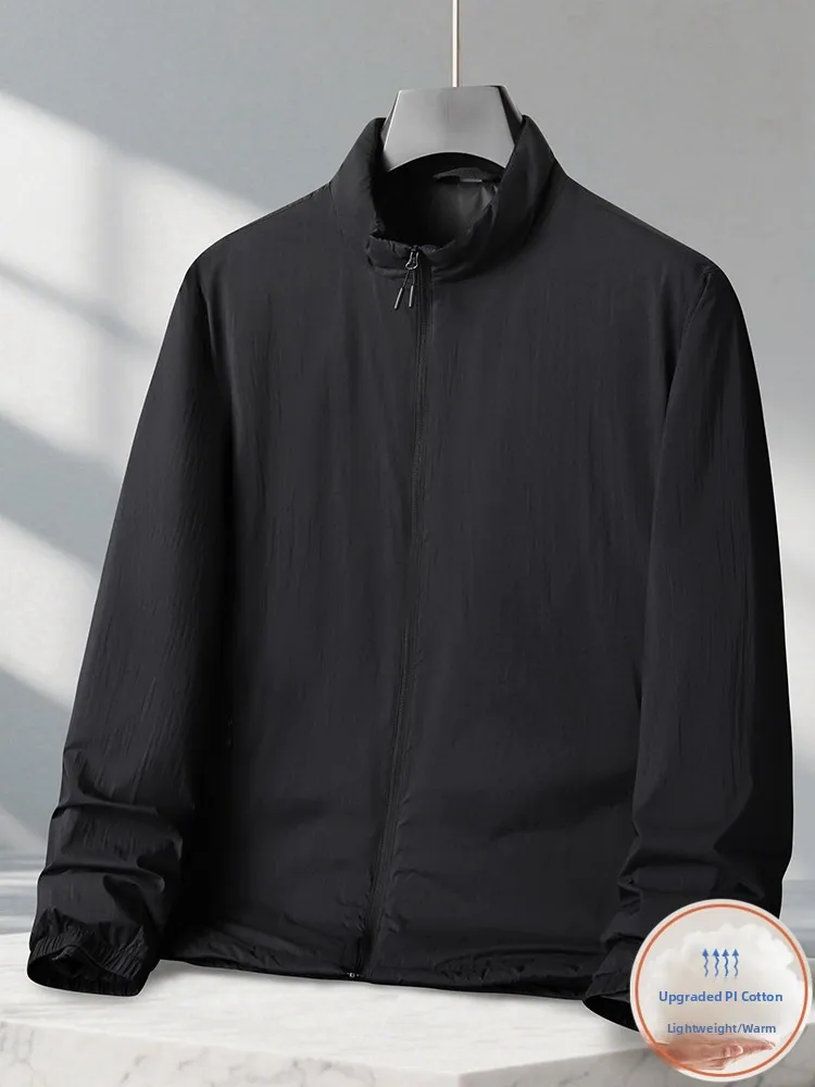 

Легкая мужская куртка из хлопка PI, новая модель 2025 года, с утеплителем из нейлона, городская, стильная, теплая, тонкая, хлопковая, больших размеров