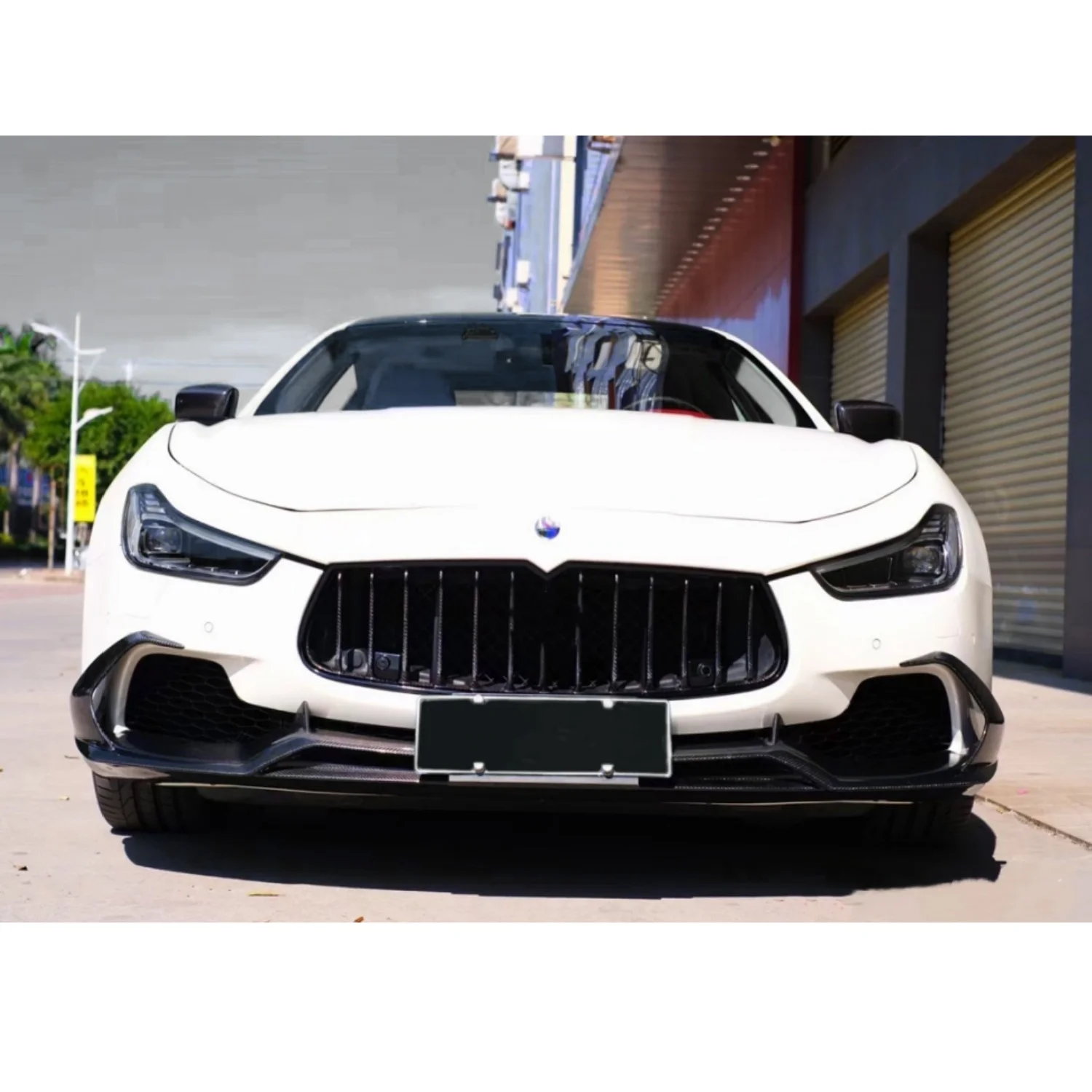 High quality car bumper front lip diffuser side skirt suitable for Maserati Ghibli carbon fiber body kit