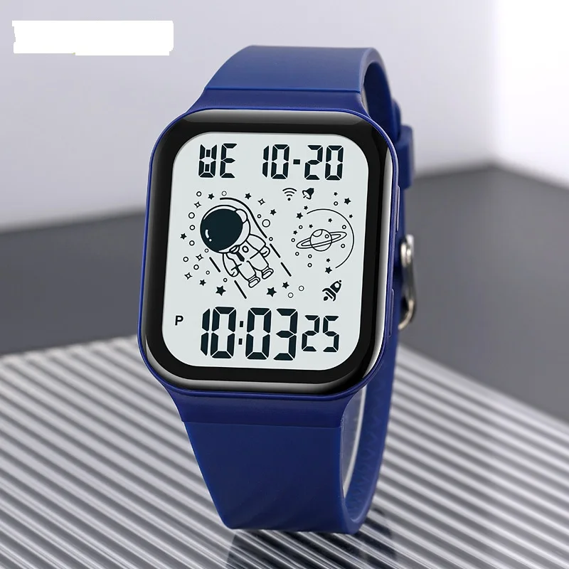 New Creative Astronaut Dial Children Digital Watch Back Light Display Wristwatches for Boys Girls 5Bar Waterproof Kids Watch