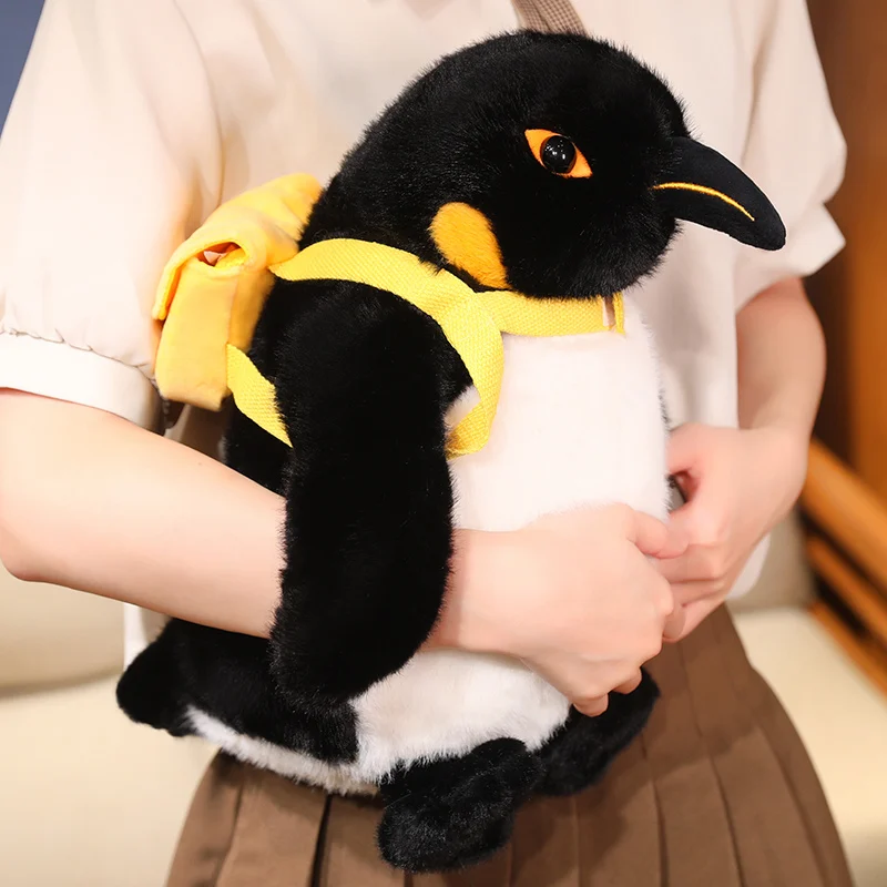 25-45cm Fun Backpacking Penguin Animals Plush Dolls Soft Toys Cartoon Bag Pillow Adorable Christmas Halloween Gifts For Girls