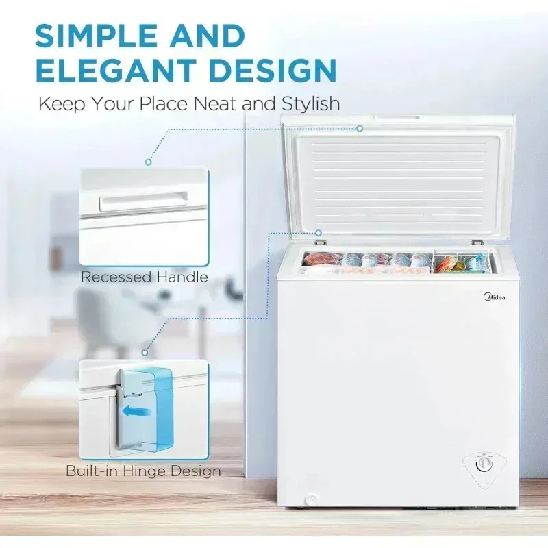 PMD4-Midea MRC070S0AWW فريزر الصدر، 7.0 قدم مكعب، أبيض، $R