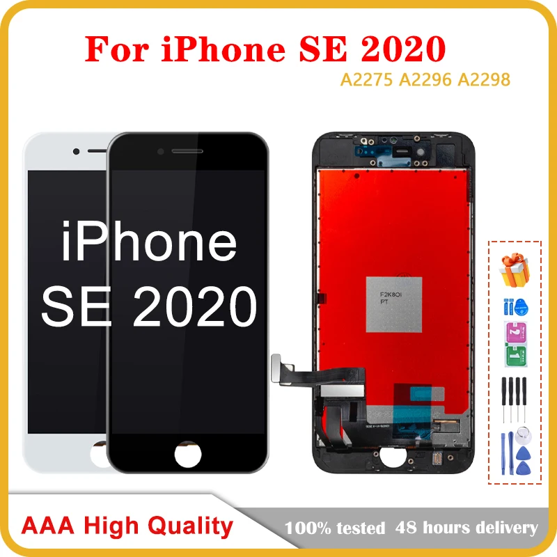 AAA SE2 LCD Display For iPhone SE 2020 Touch Screen Replacement A2296 A2275 A2298 No Dead Pixel+Tempered Glass+Tools 100% Tested