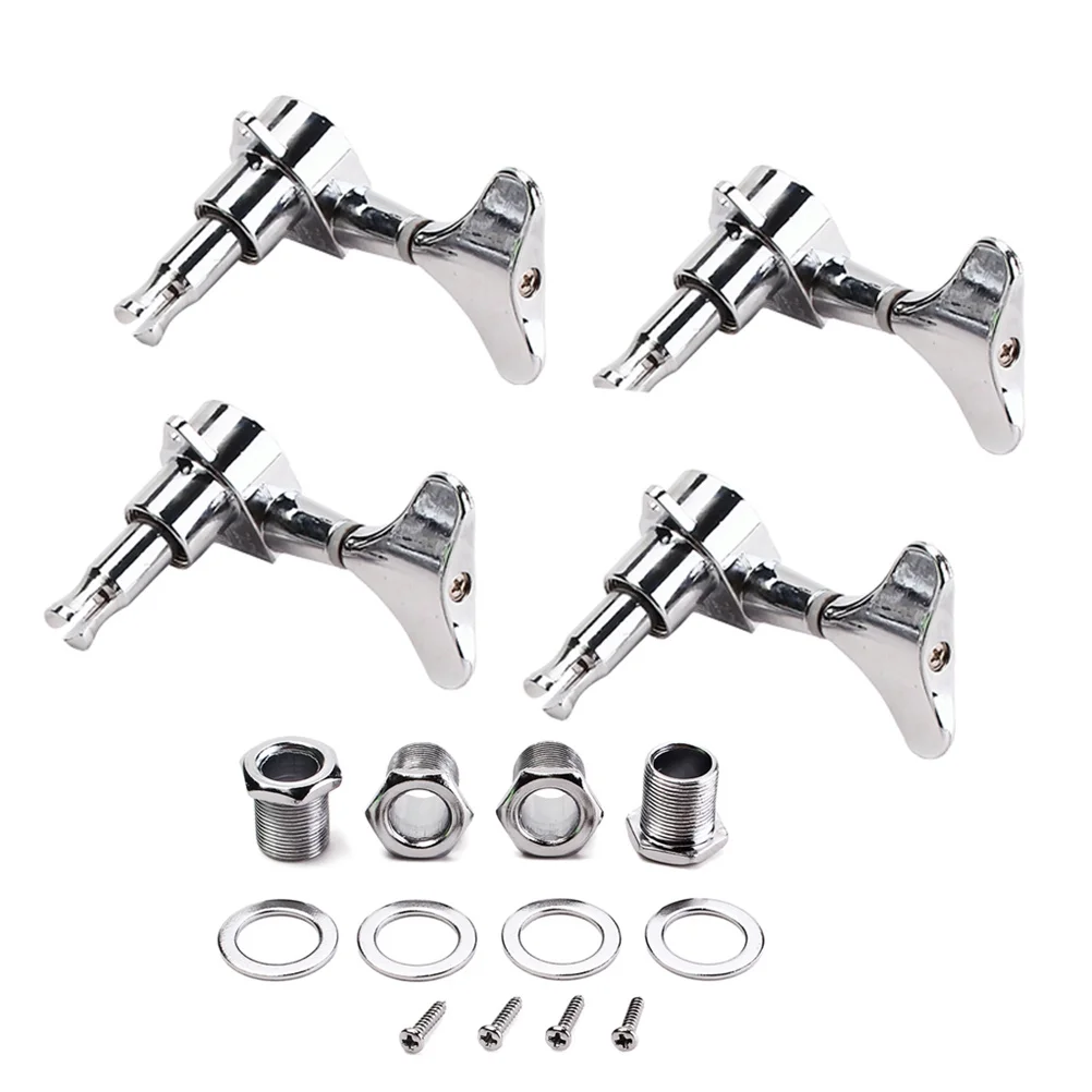 

Bass Guitar Tuning Pegs Tuner Machine Heads Tuning Pegs for Electric or Acoustic Guitar with Ferrules Screws Threaded Bushing