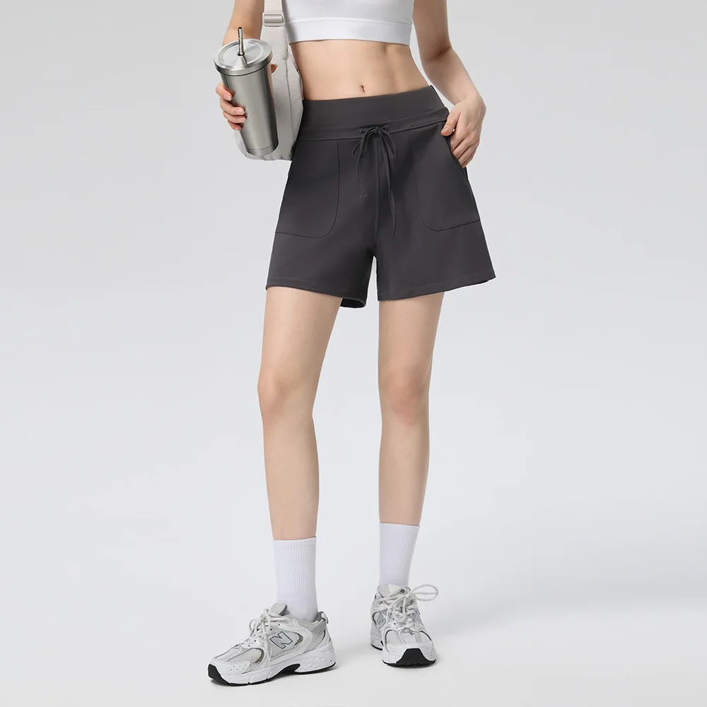 Women's High-Waisted Double-Layer Sports Shorts Loose Wide-Leg Casual Fitness Running Hot Pants
