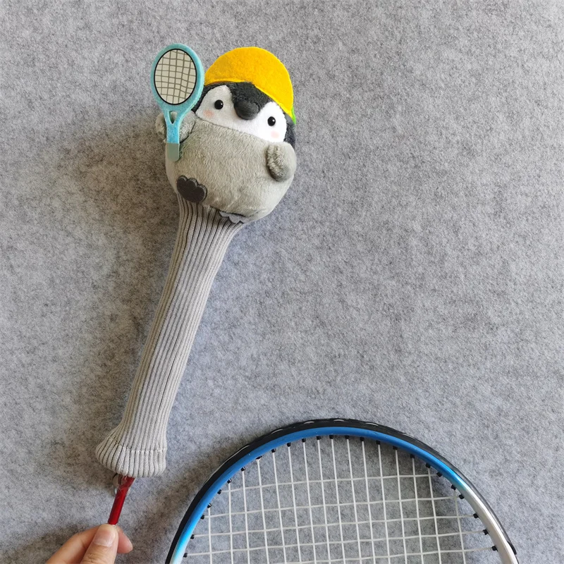 Penguin Badminton Racket Handle Cover Plush Doll Grip Protectors Handcraft Gift