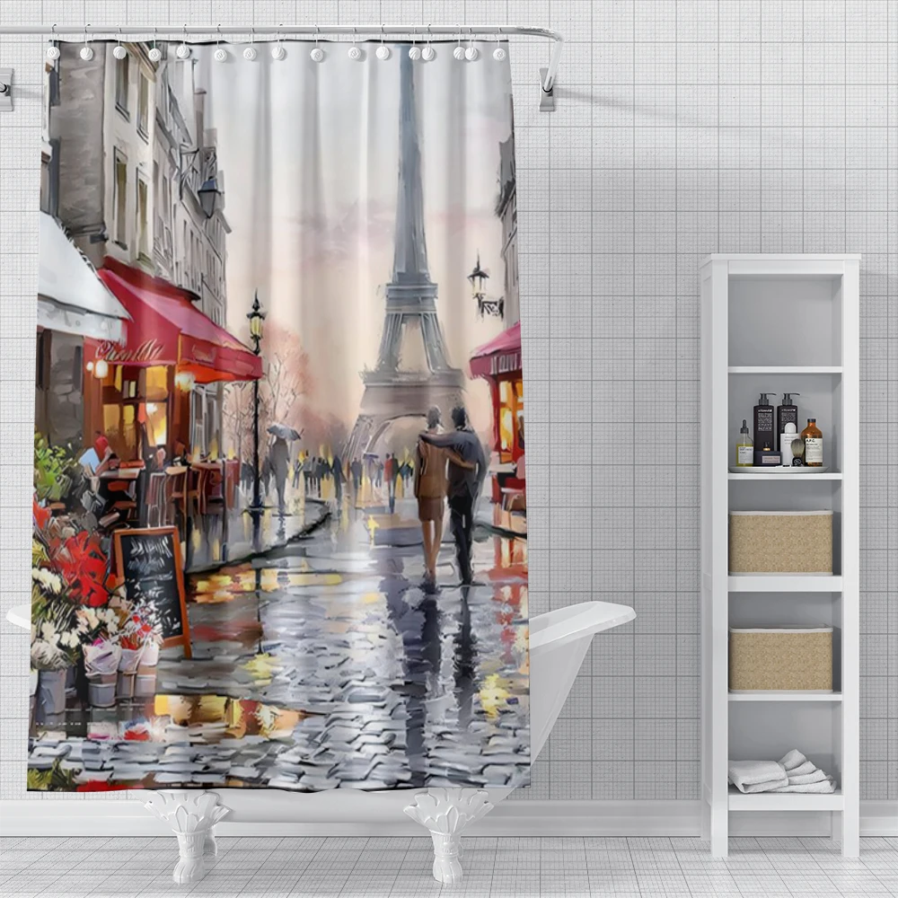 home shower curtains for bathroom Oil painting style waterproof fabric bathroom Curtains modern shower curtain 180x200 240x200