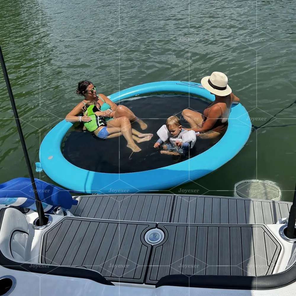 Customized Color And Size Portable Floating Dock Mesh Pool 8ft Inflatable Water Hammock