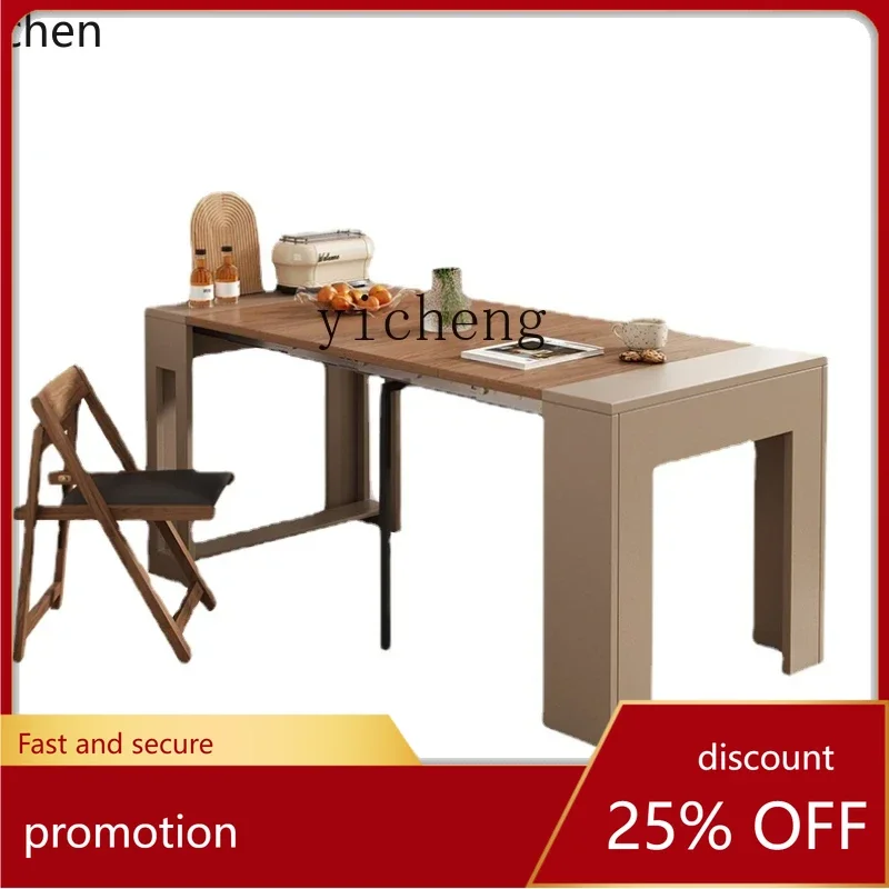 ZMLSimple Table à manger rétractable de style crème Table à manger peu encombrante pour petit appartement