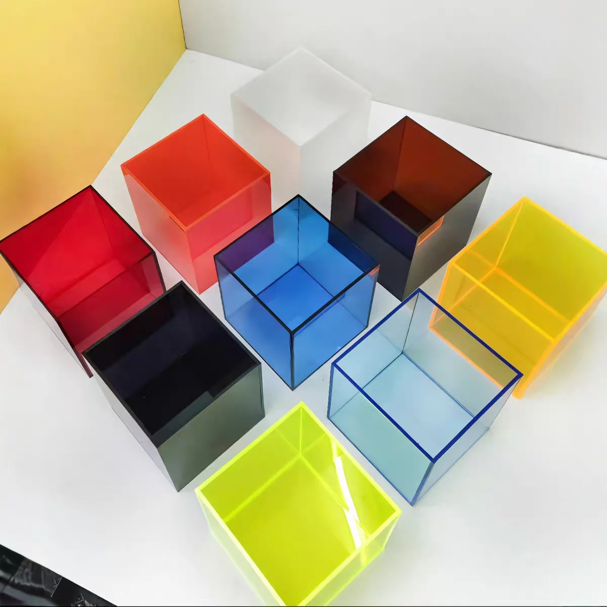 

Colorful Acrylic Display Case Whithout Lid for Collections,Display Stand Jewelry and Cosmetics, Action Figure Display Holder