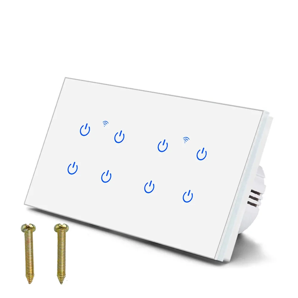 

Wired Dual Functionality Smart Touch Light Switch Works Perfectly with Various Bulb Types through For Tuya Integration
