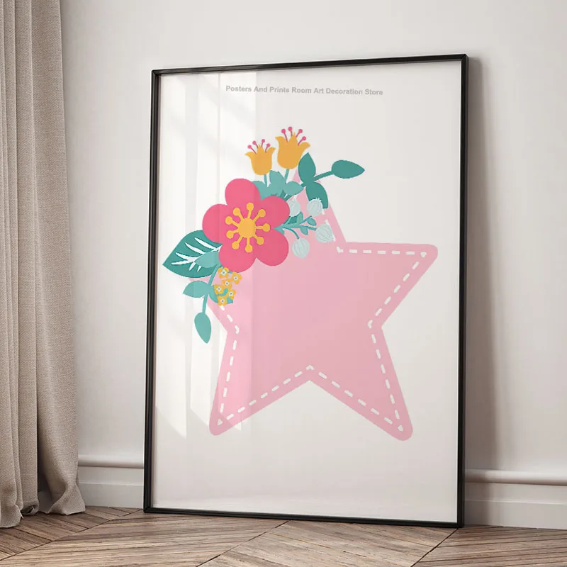 Cute Sun Cloud Rain Stars Nursery Wall Art Canvas Painting Cartoon Posters And Prints Bedroom Wall Pictures Baby Kids Room Decor