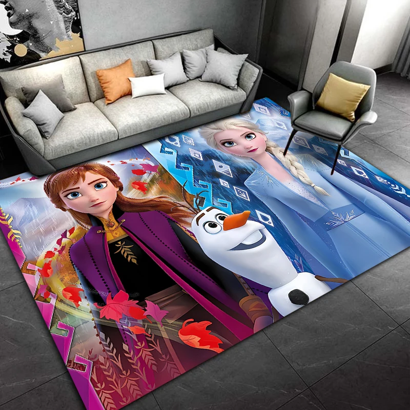 Disney Frozen Elsa Princess Carpet for Children,Living Room Bedroom Floor Mat Kitchen Mat Children's Bedroom Mat,bedroom Decor